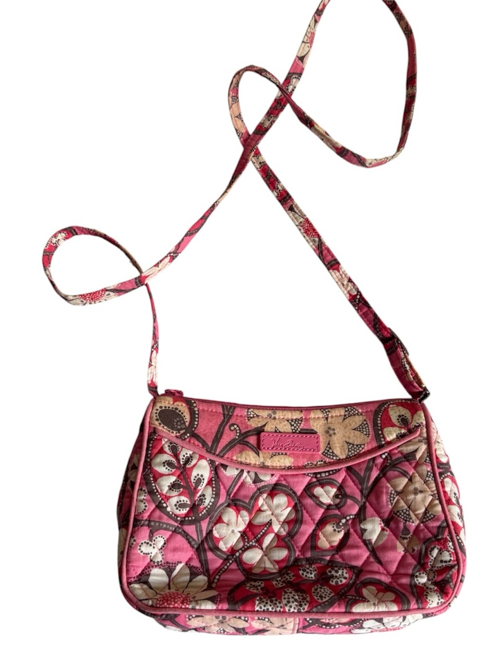 Vera Bradley Pink Floral Quilted Crossbody